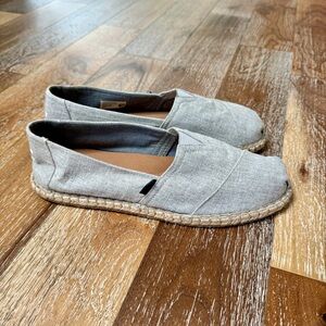 Toms Grey Canvas Classic Slip-on Shoes. Men’s Size 12